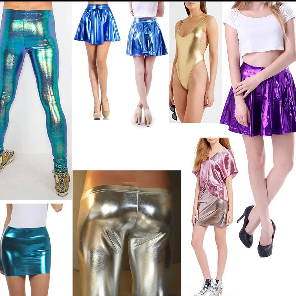 59in x 19in Stretch Shiny Gold Foil Bronzing Spandex .