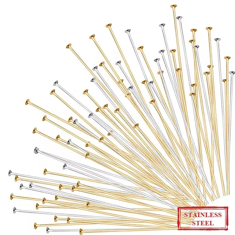 20/25/30/40/50mm Stainless Steel Flat Head Pins Earrings