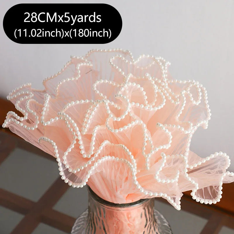 5Yards Bouquet Wrapping , Florist Packaging Lace Mesh