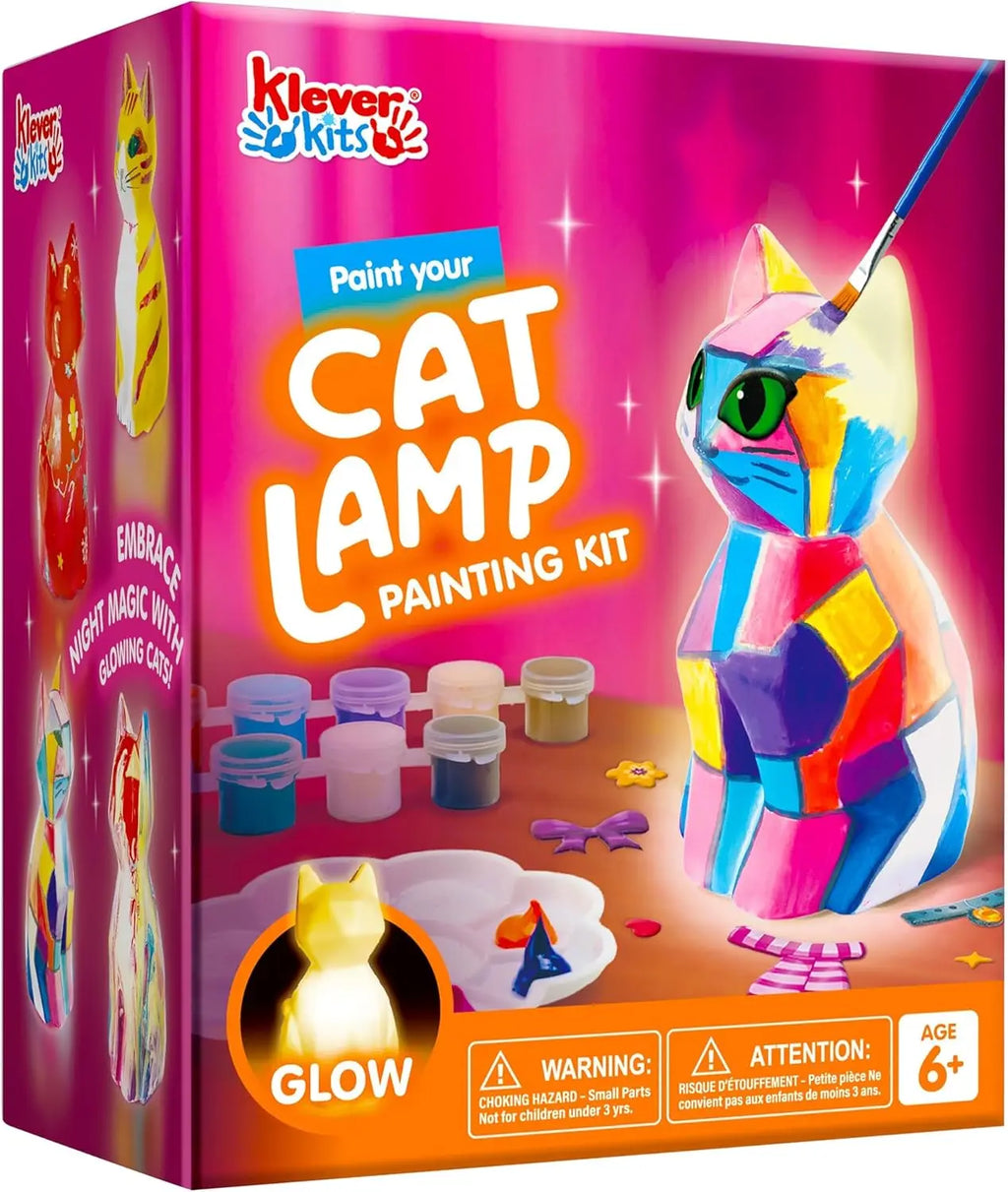 JOYFY Kids DIY Night Light Paint Your Own Cat Lamp