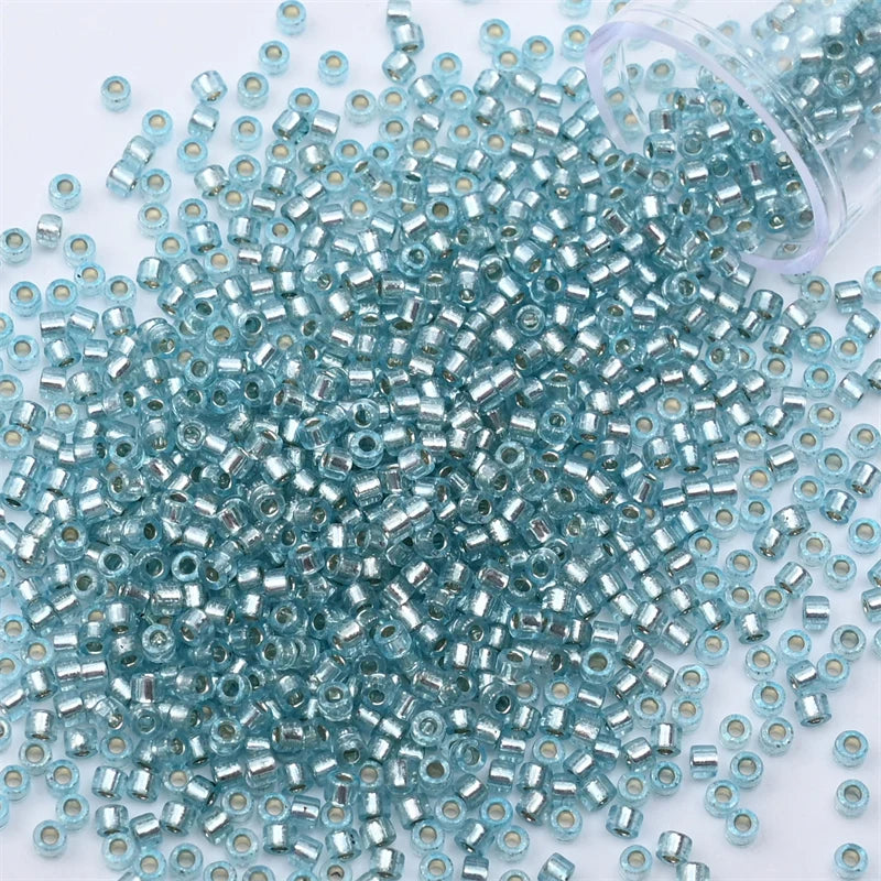 2mm Silver Colour Inside Mini, Beads Glass Craft Beads For DIY Art Craft