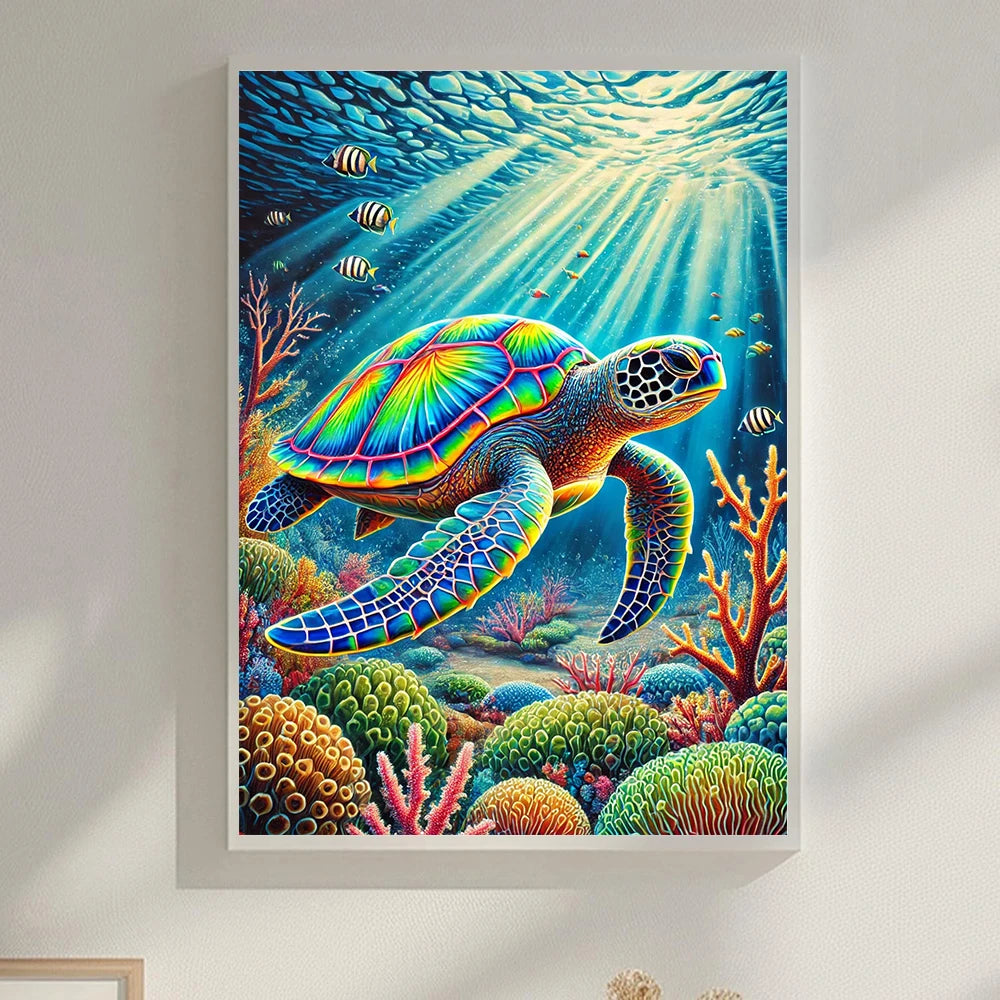 New Stunning Sea Turtle Full Diamond Painting Kit