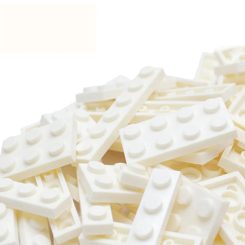 100PCS 12 Shapes Thin Plate Parts City Bulk Building Blocks Mixed Accessory Creative Bricks Compatible Brand 1x1 1x2 1x4 Dots