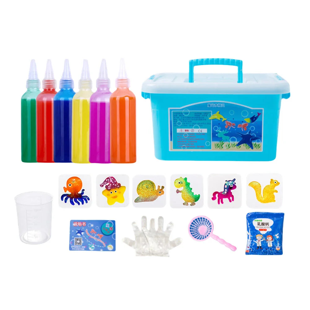 DIY Magic Water Kids Handmade Craft Painting Stickers Fairy Gel Ocean MoldEducation