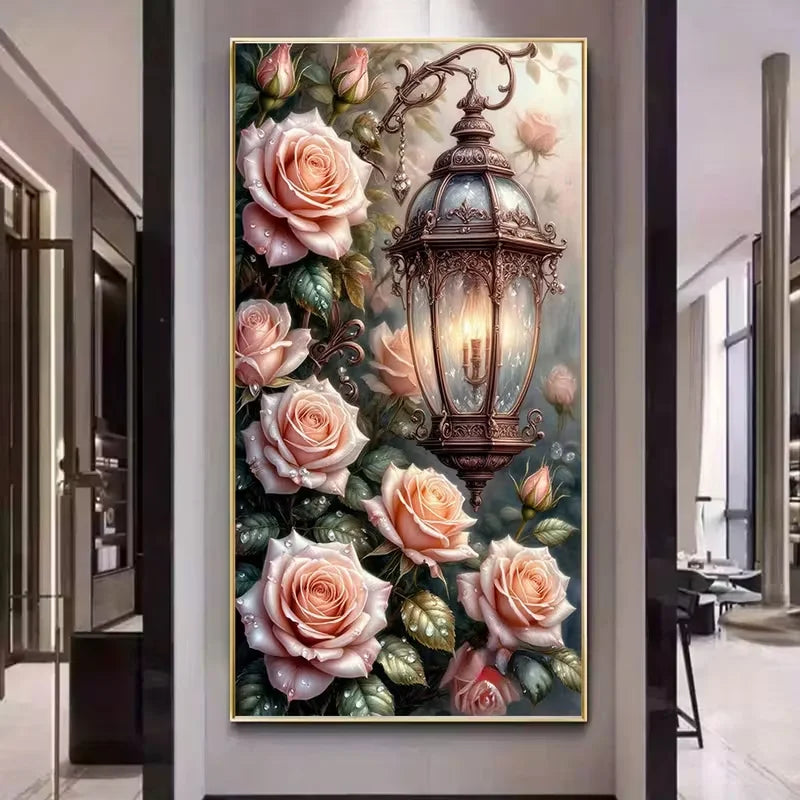 Mysterious Fantasy Pink Rose Retro Light Diamond Painting New 2026