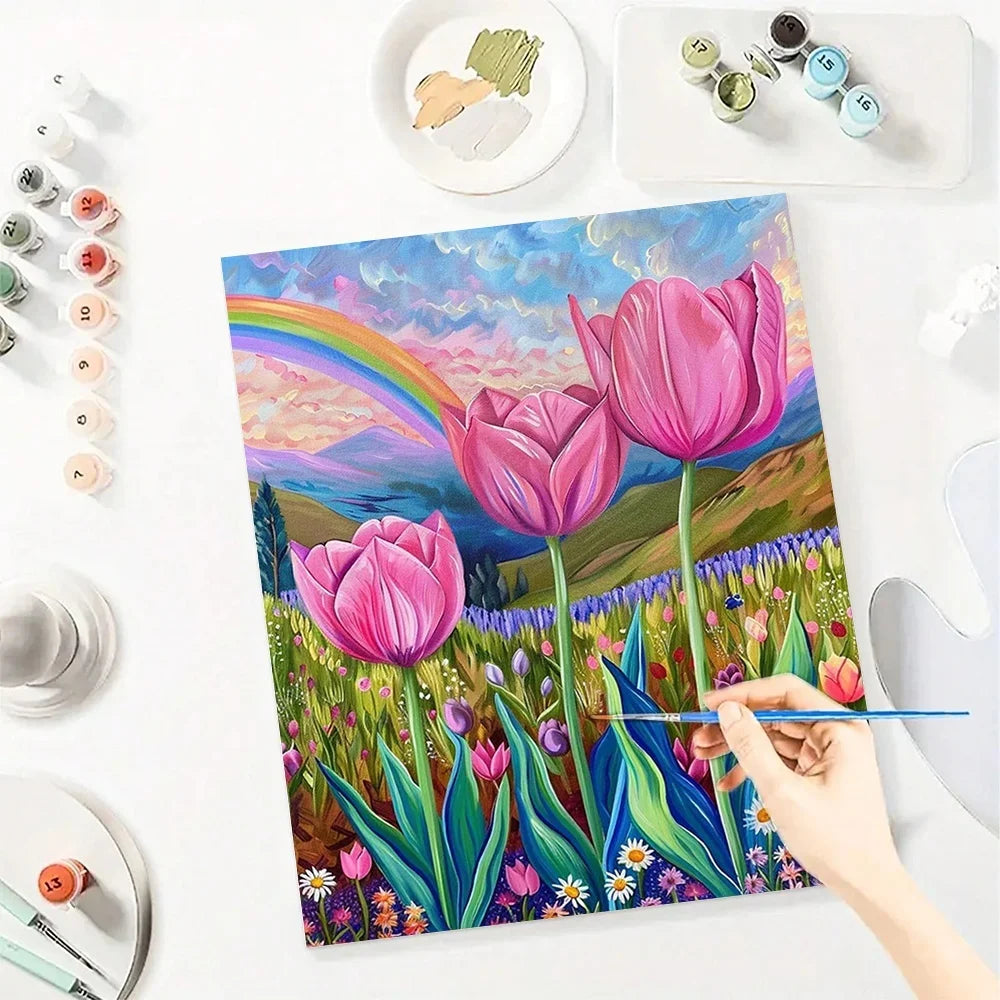 Tulip Paint By Numbers For Adult Flower