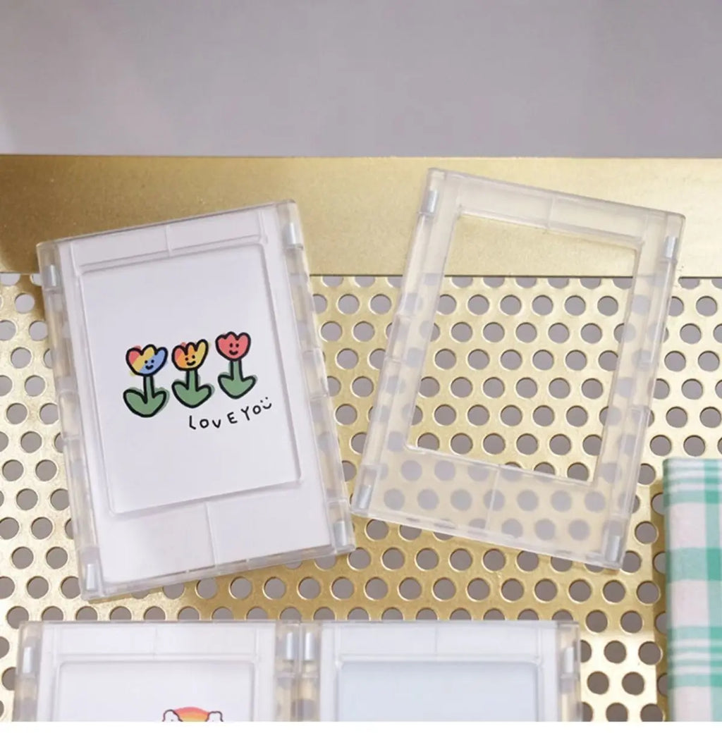 3-inch minimalist Polaroid photo frame with magnetic transparent acrylic photo card display