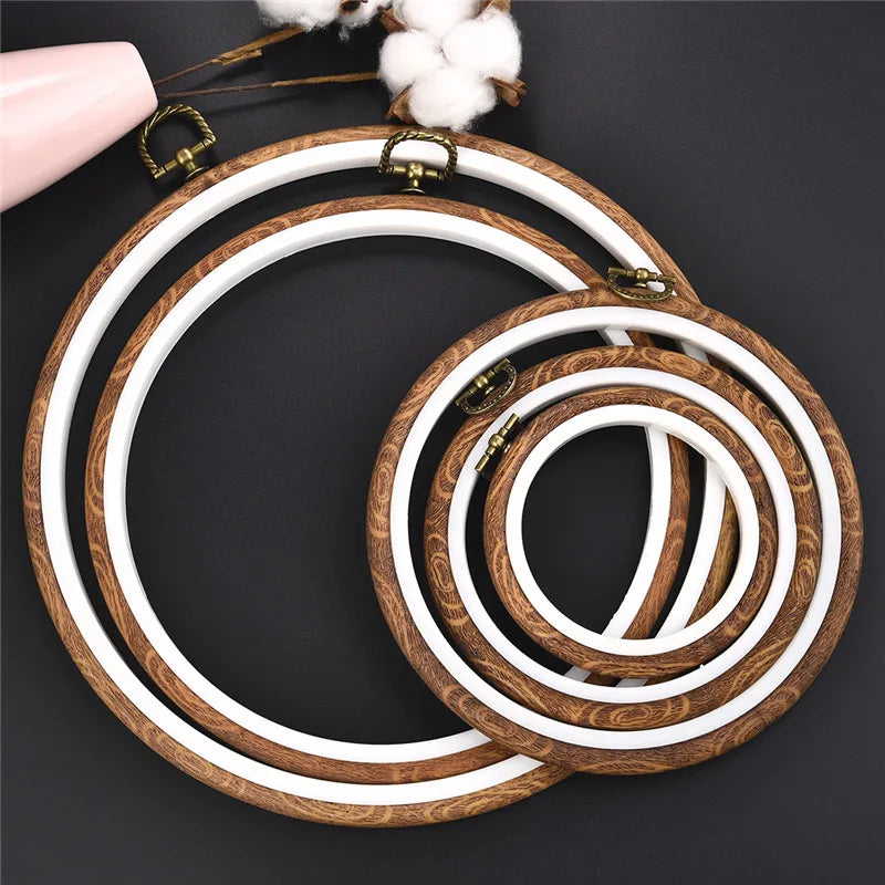 Round Wooden  Embroidery Hoop Rings For DIY Cross Stitch