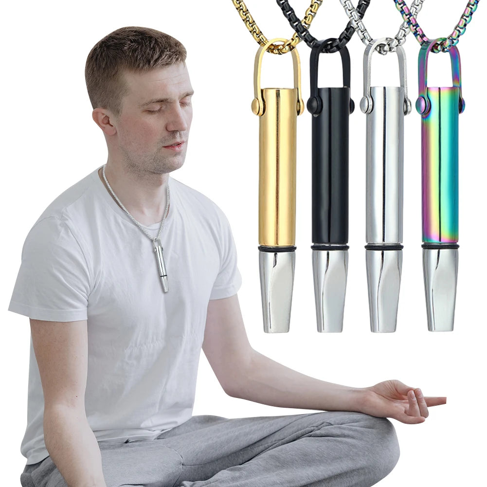 Breathing Resistance Whistle Necklace Breathing Necklace