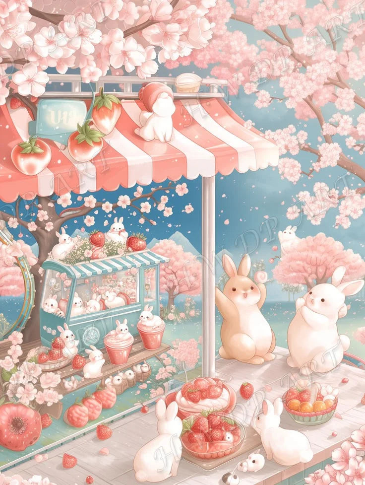 100% Fairy Dust Diamond Painting Rabbit Square Diamond Embroidery, cross stitch Diamond Art