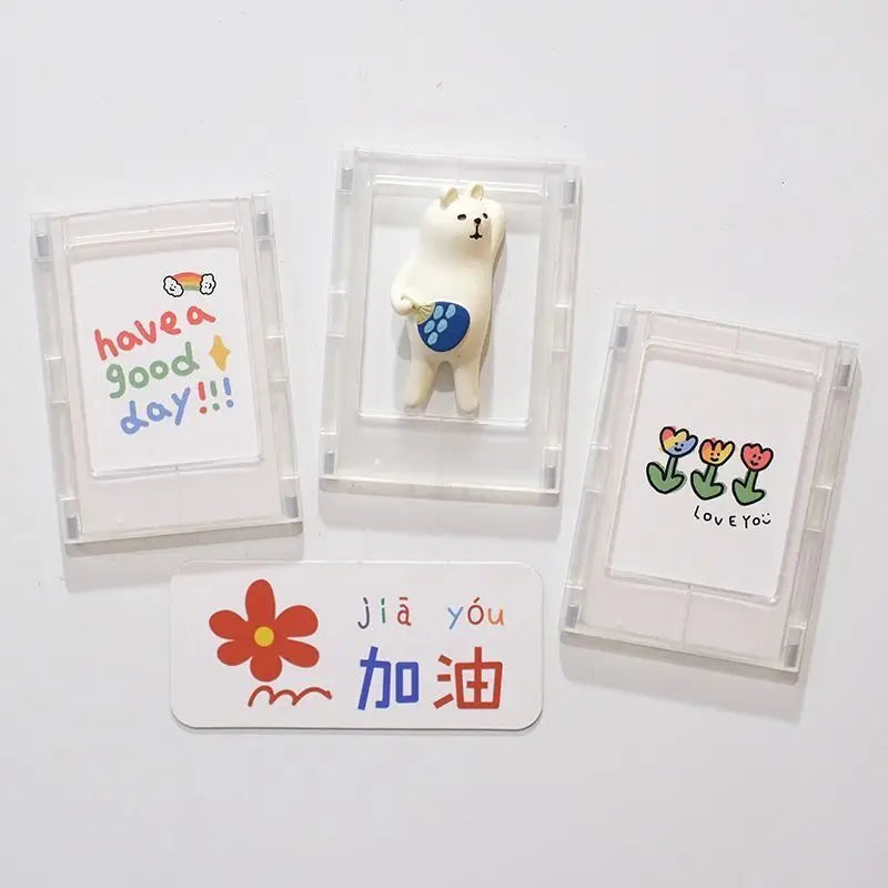 3-inch minimalist Polaroid photo frame with magnetic transparent acrylic photo card display