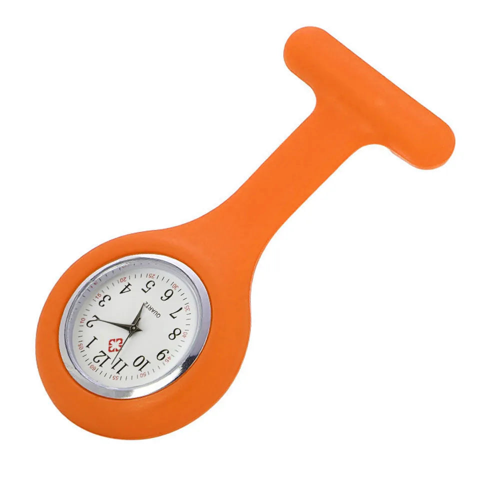 Silicone Nurse Watch Pocket Watches Mini Cute Medical Watch Lockable Pins Nurse Clip Watch Women Men Hanging Quartz Watches