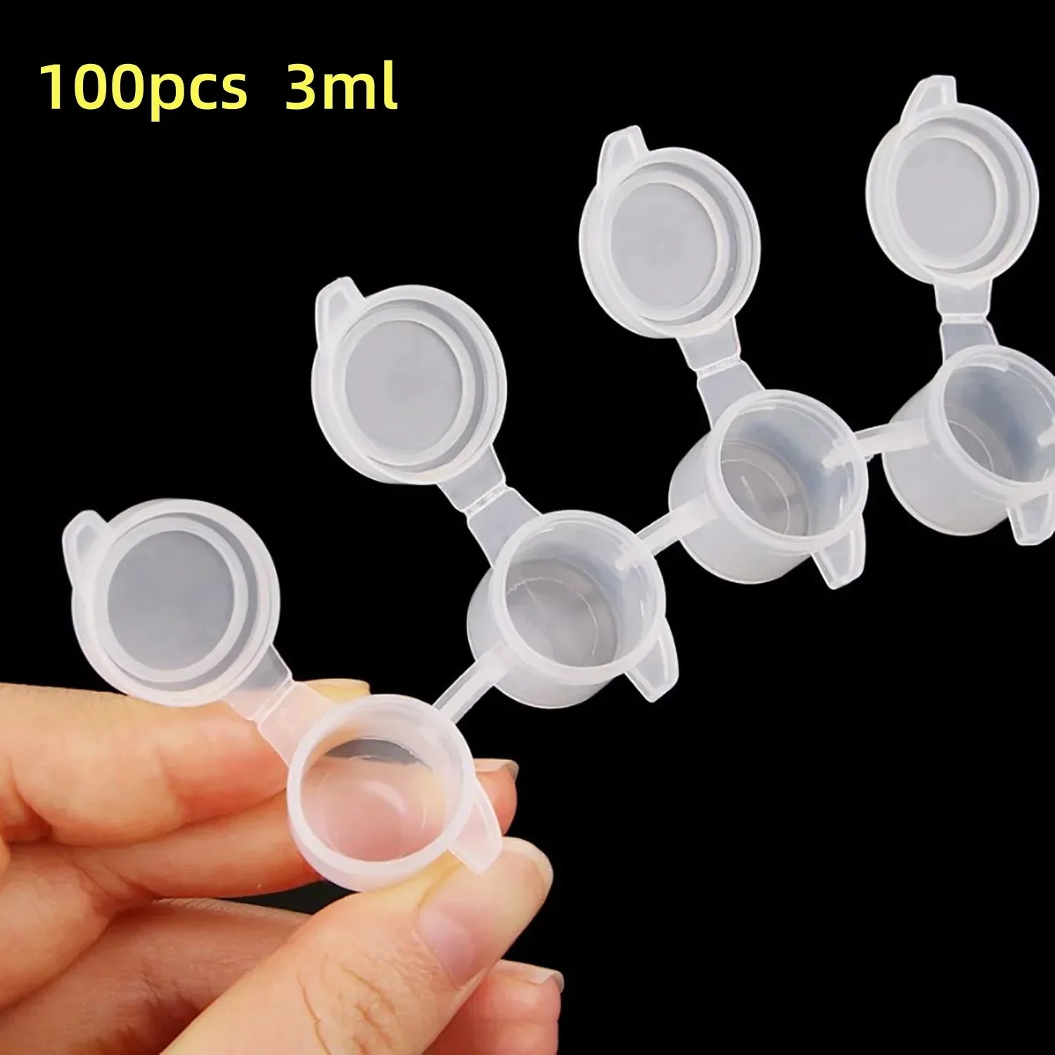 10Strips Empty Paint Pot Empty Acrylic Mini Container