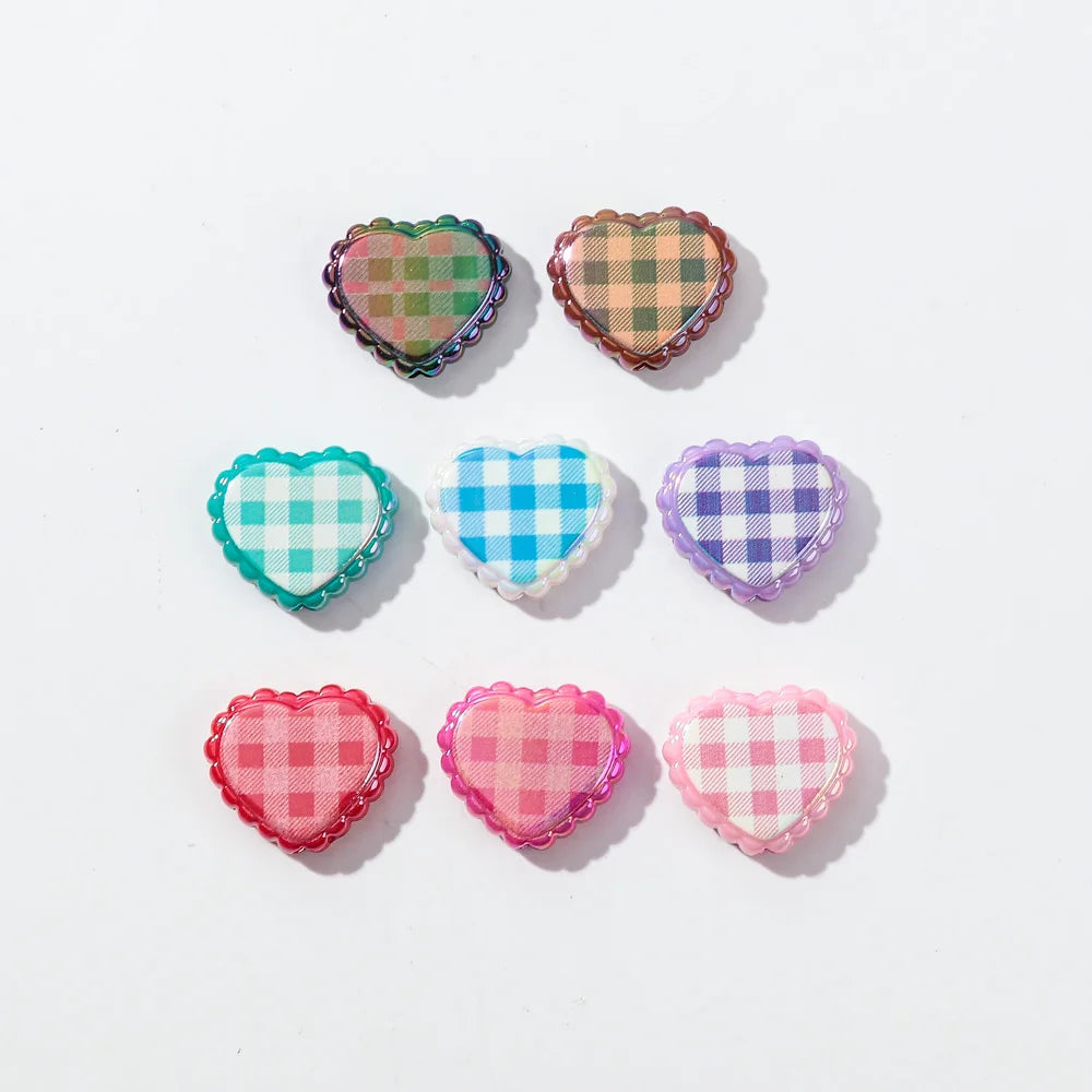 10pcs Love Heart Spacer Loose Beads Charms for DIY Bracelet Necklace Earring Jewelry Accessories