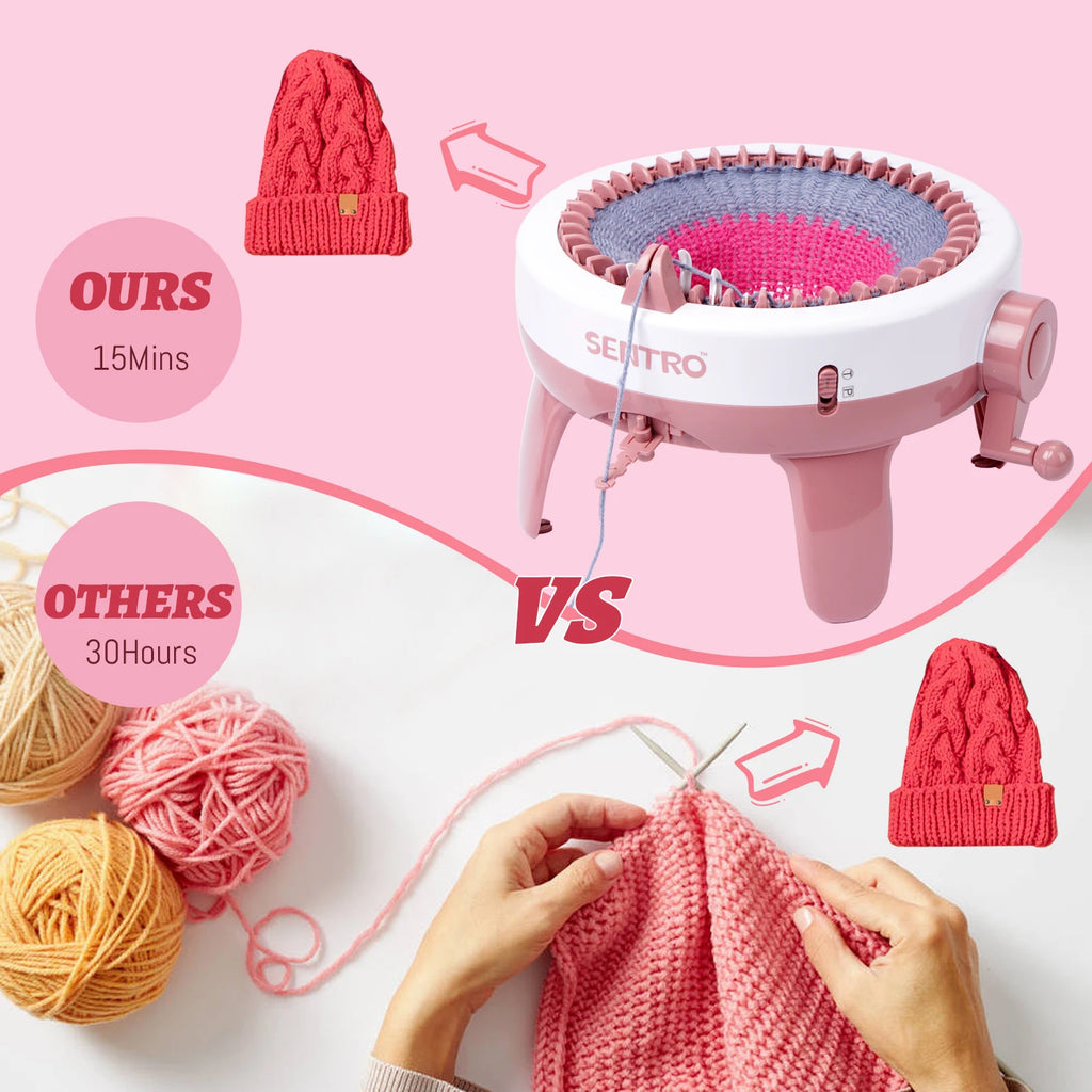 40 Needle cranked knitting machine Smart Knit Loom Machine , Manual
