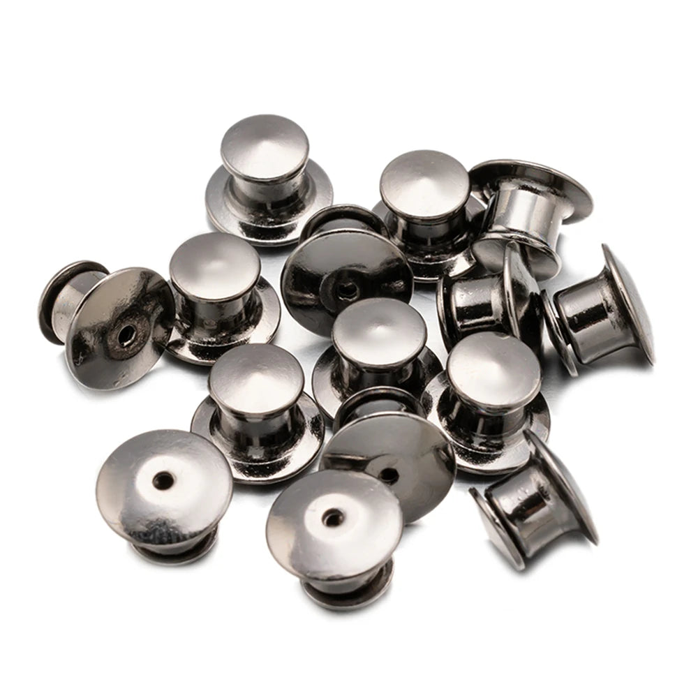 10/30/50 Pieces Locking Pin Backs Metal Pin Backs Locking Pin Keepers
