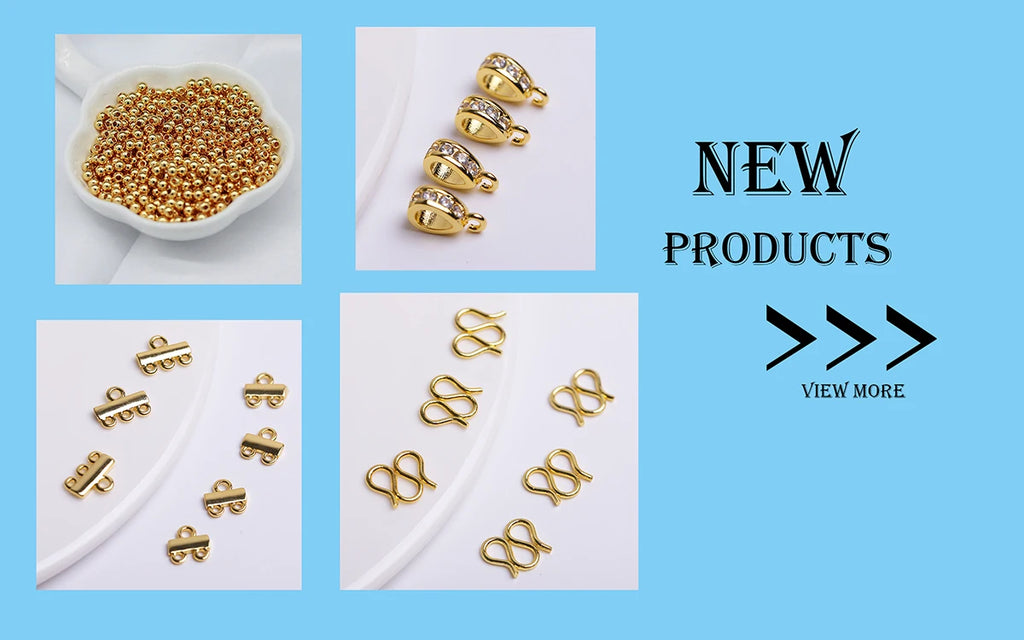 DIY Jewelry Accessories Inlaid Zircon Pearl Clasps Connectors 18K Gold Plated Pearl Clasps Fastener For Necklace Making Findings
