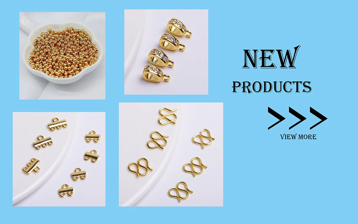 DIY Jewelry Accessories Inlaid Zircon Pearl Clasps Connectors 18K Gold Plated Pearl Clasps Fastener For Necklace Making Findings