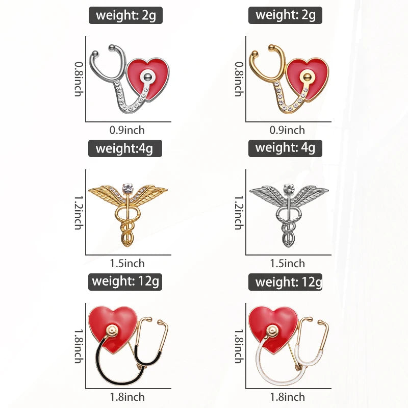 Stethoscope First Aid kit Cat Nurse Dog Doctor Animal Patient Medical Badge  Metal Pin