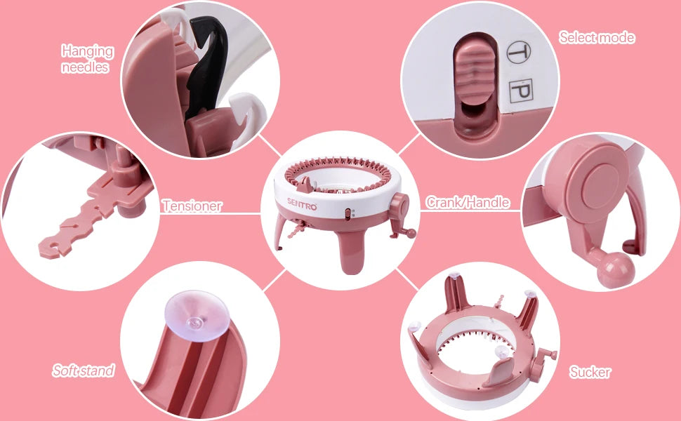 40 Needle cranked knitting machine Smart Knit Loom Machine , Manual