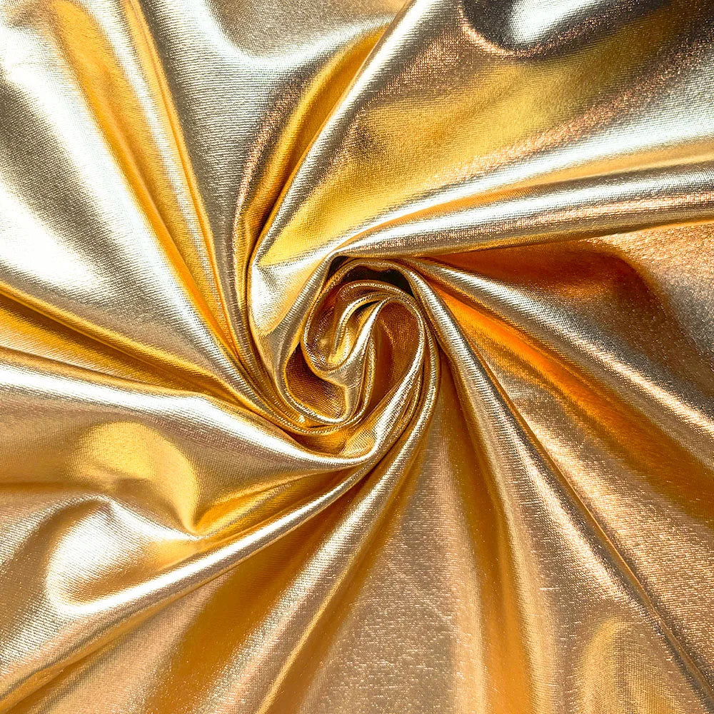 59in x 19in Stretch Shiny Gold Foil Bronzing Spandex .