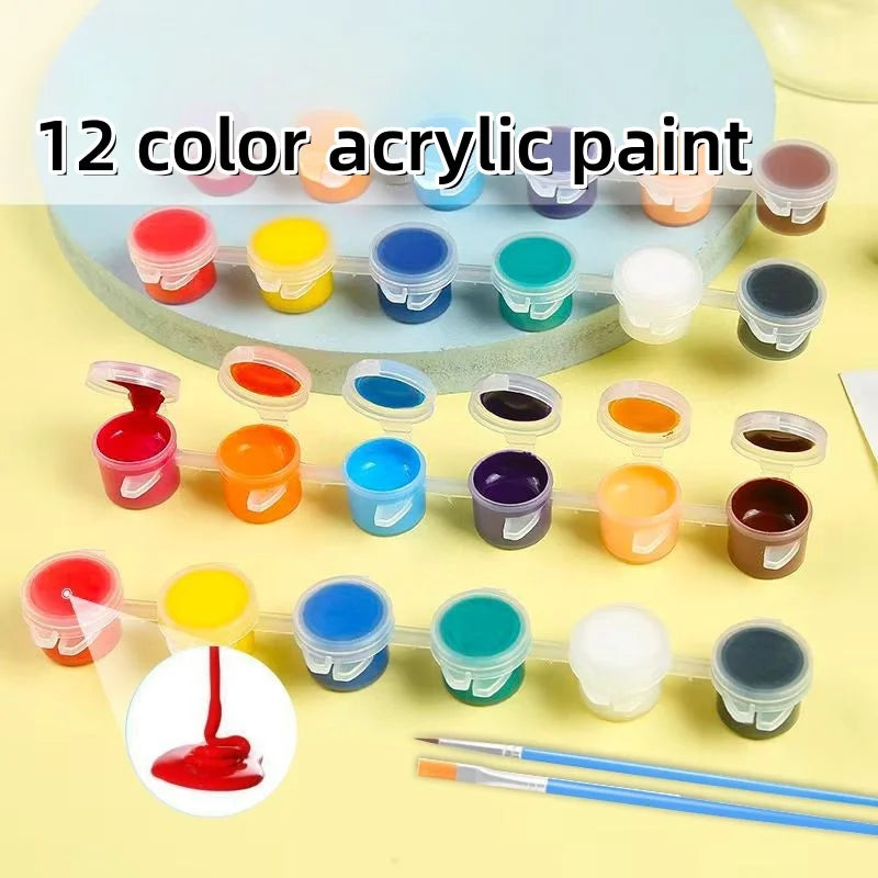 Acrylic Pigment for Student Art, Graffiti Painting, 12 Colors