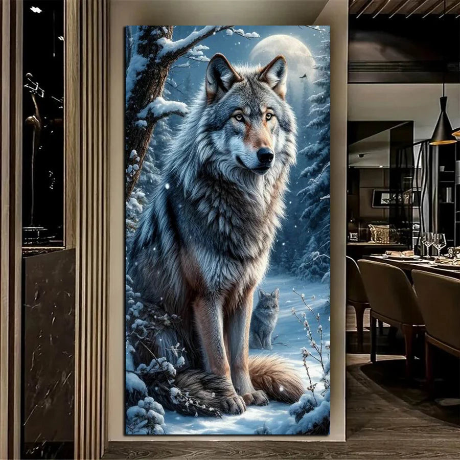 Snow Wolf Large Size Diy Diamond Arts Painting Kits New Collection