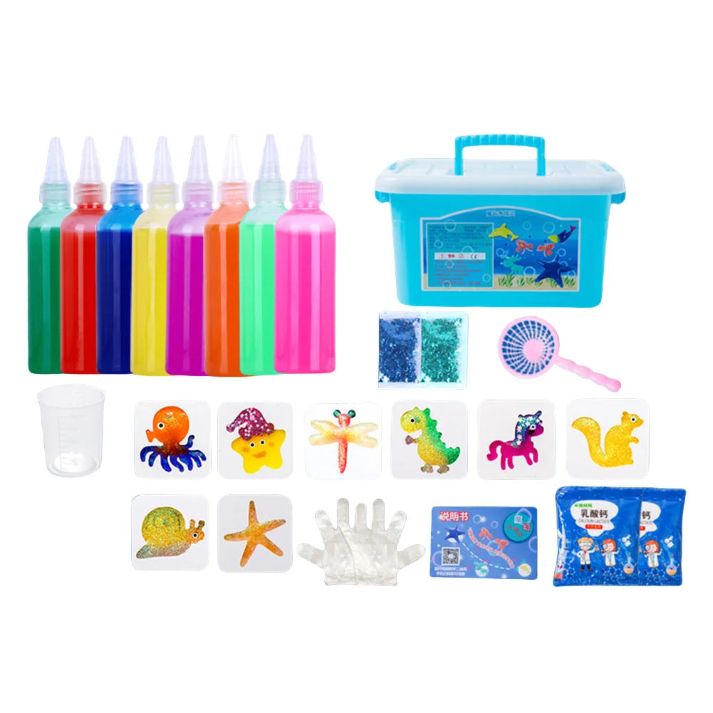 DIY Magic Water Kids Handmade Craft Painting Stickers Fairy Gel Ocean MoldEducation