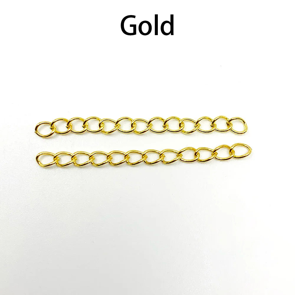 50-100pcs/lot 50mm 70mm  Necklace Extension Chain Bulk Bracelet Extended Chains Tail Extender