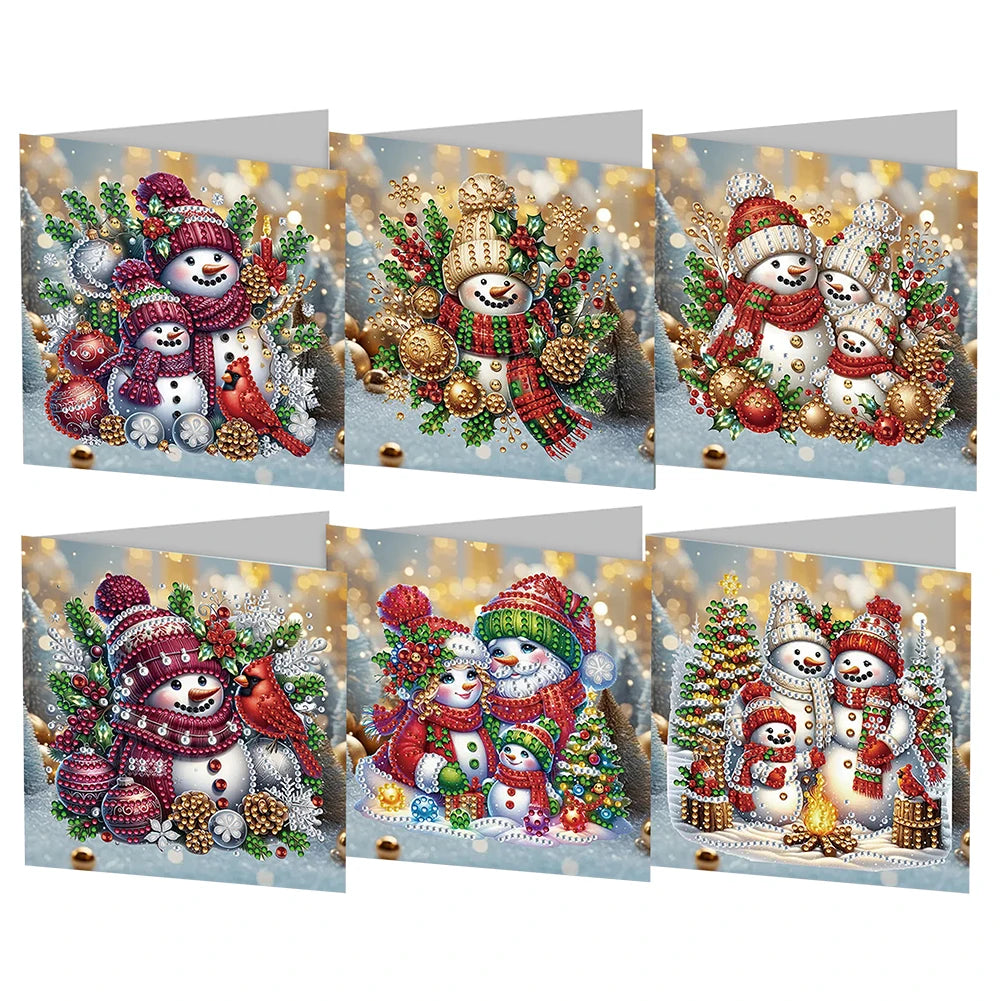 DIY Christmas Greeting Cards 12pc Diamond Painting Kits