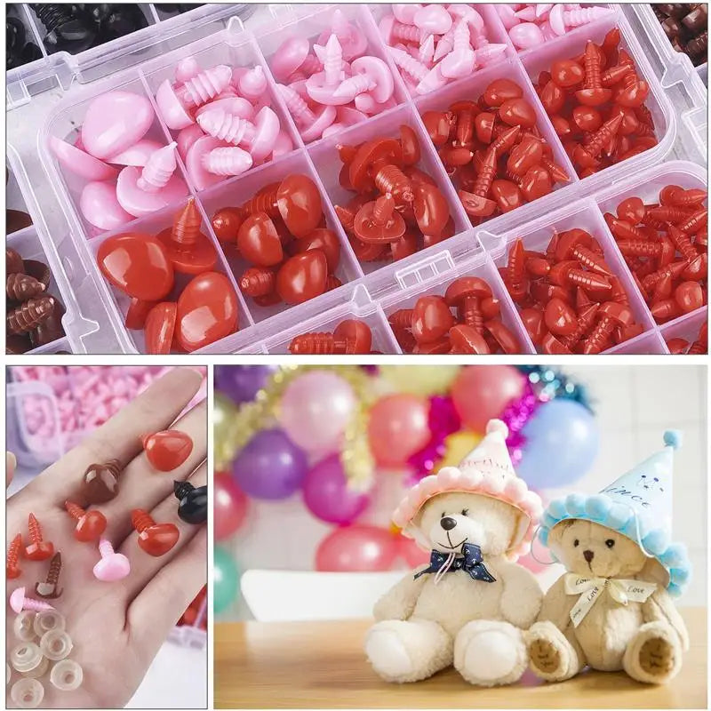 1 Box Plastic Colorful Eyes Noses For Doll Craft DIY Making Tools