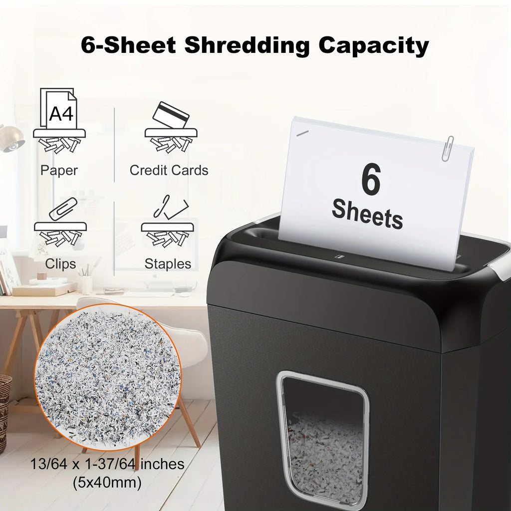Wastebasket for Home Office Shreds Credit Cards,Paper