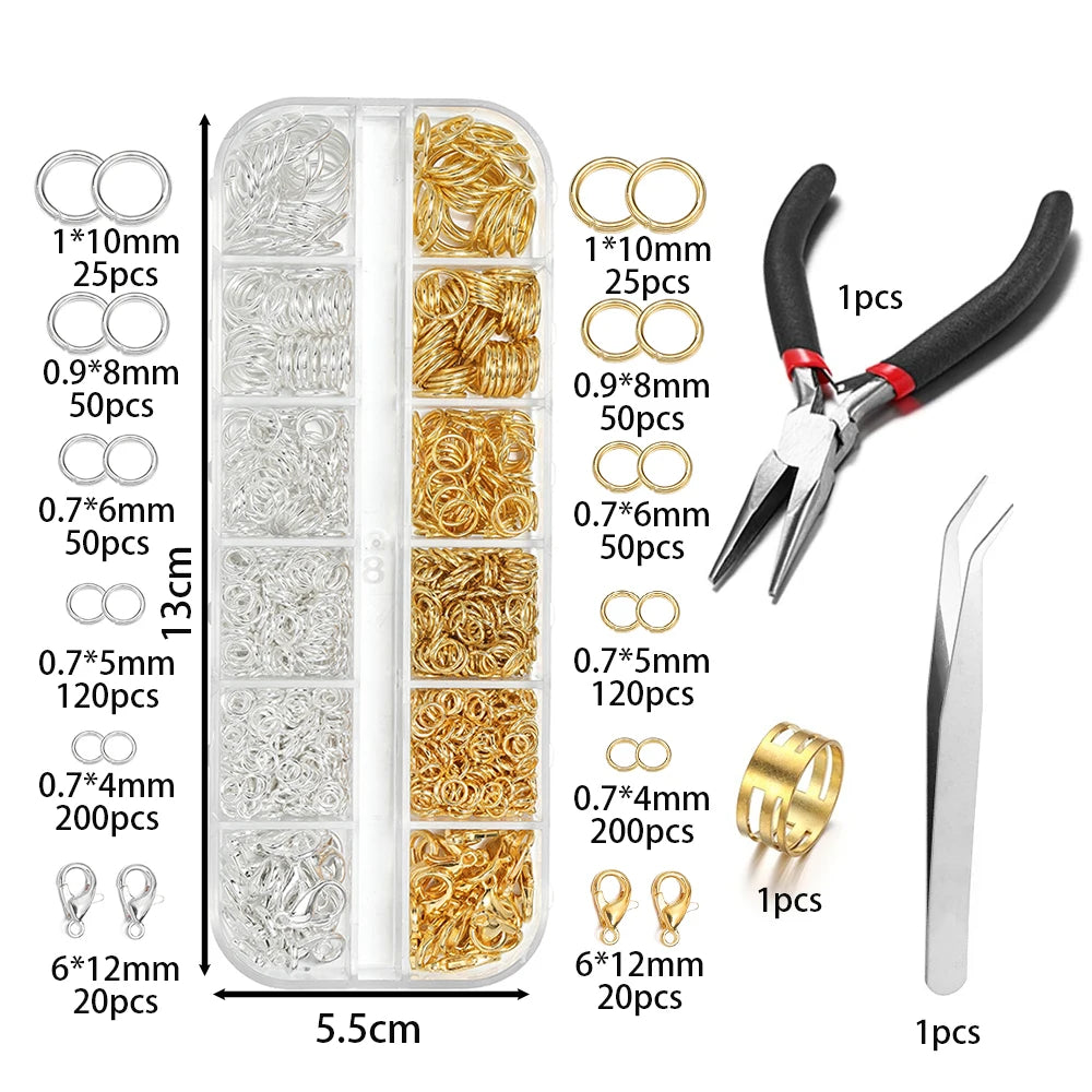 930pcs/Box Jewelry Findings Kits  Jewelry Making