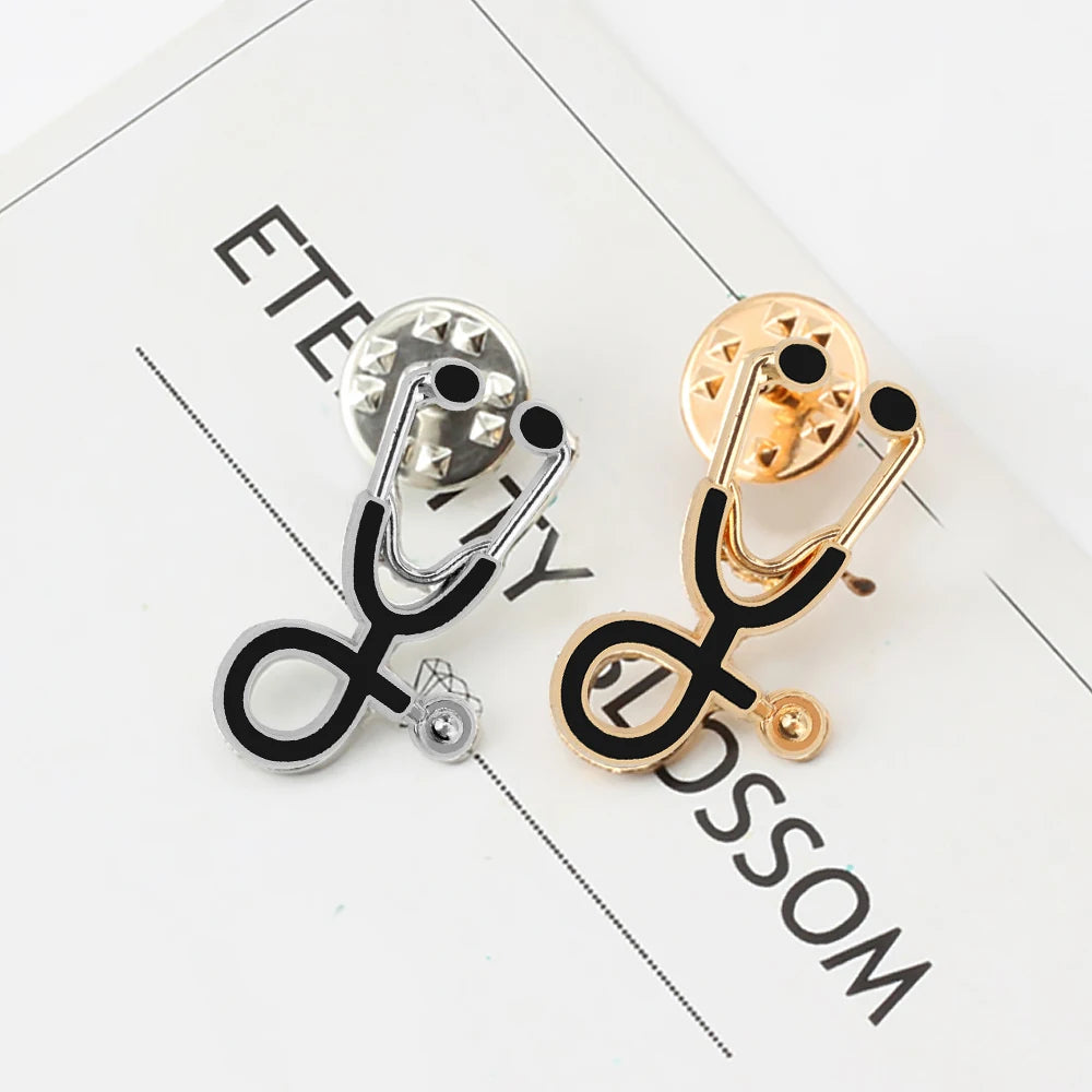 30 Styles Medical Enamel Brooch Syring Heart Stethoscope Pins for Nurse Doctor