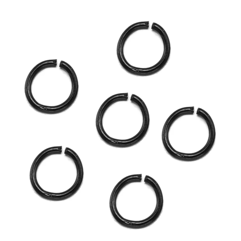100-200pcs Stainless Steel Split Rings Black Open Jump Rings Connector