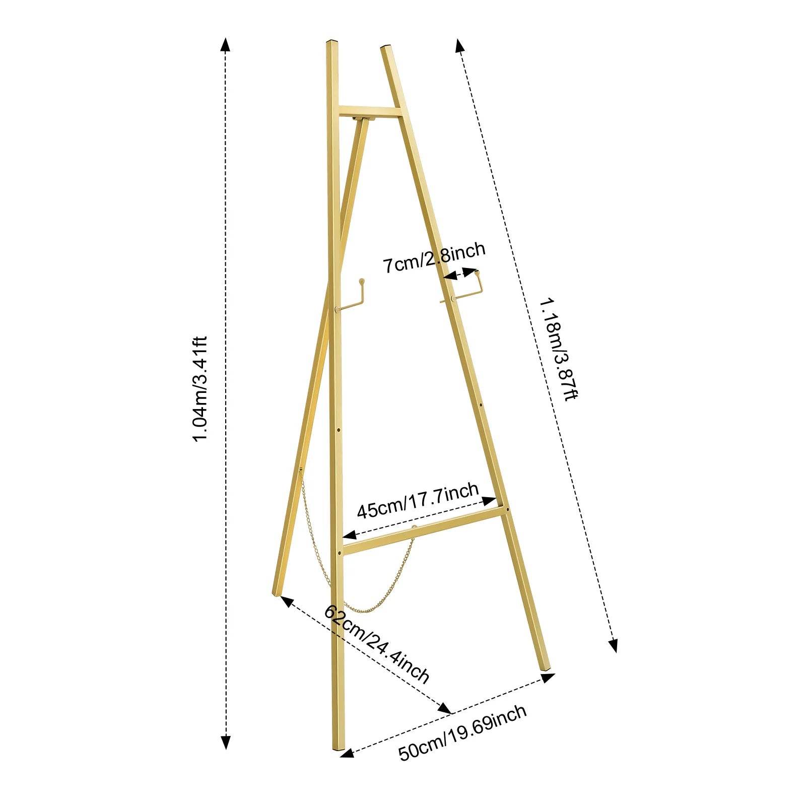 Large Wood Tripod Artist Easel Floor Stand, Portable Display
