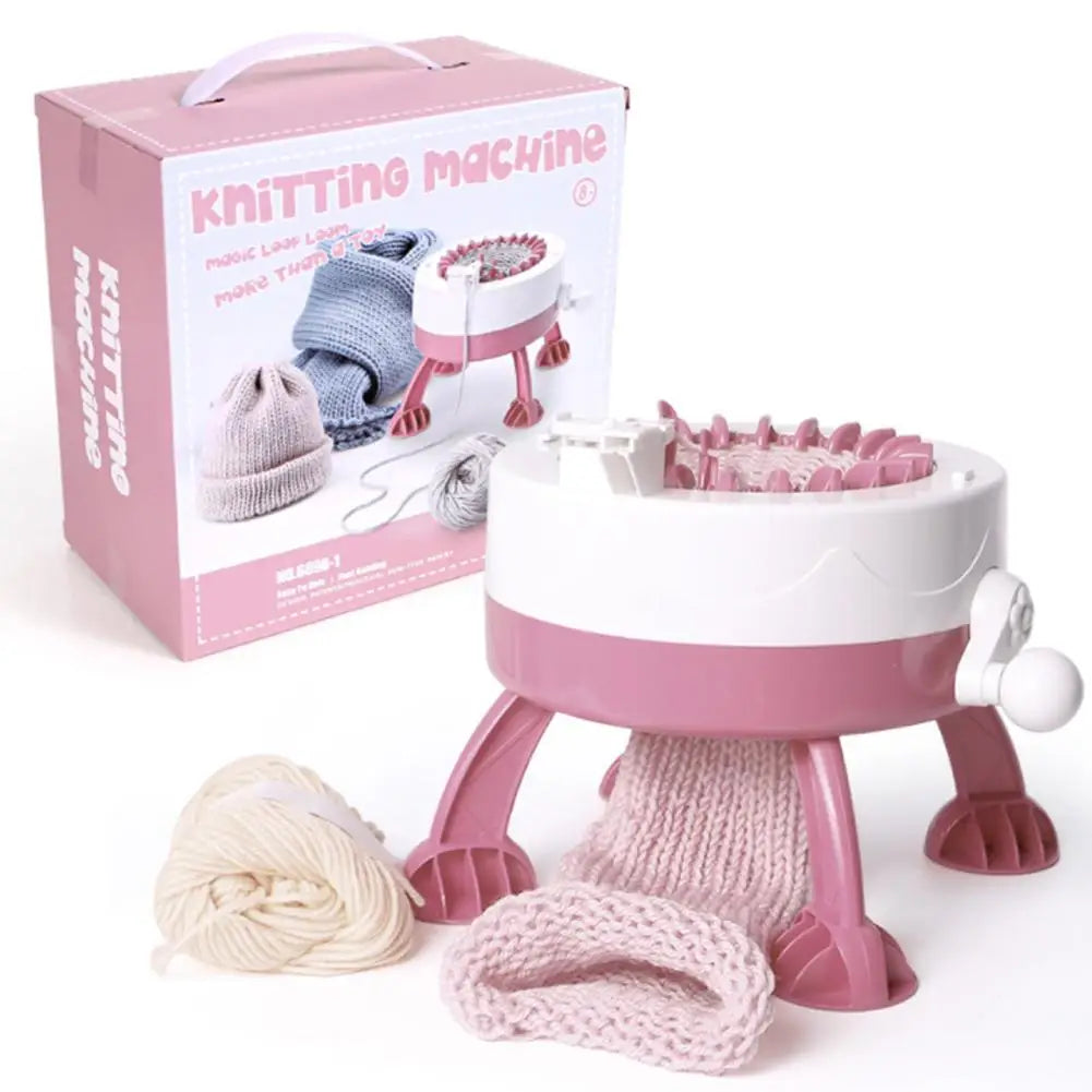 DIY Plastic Hand Knitting Sewing Machine  Weaving Toy