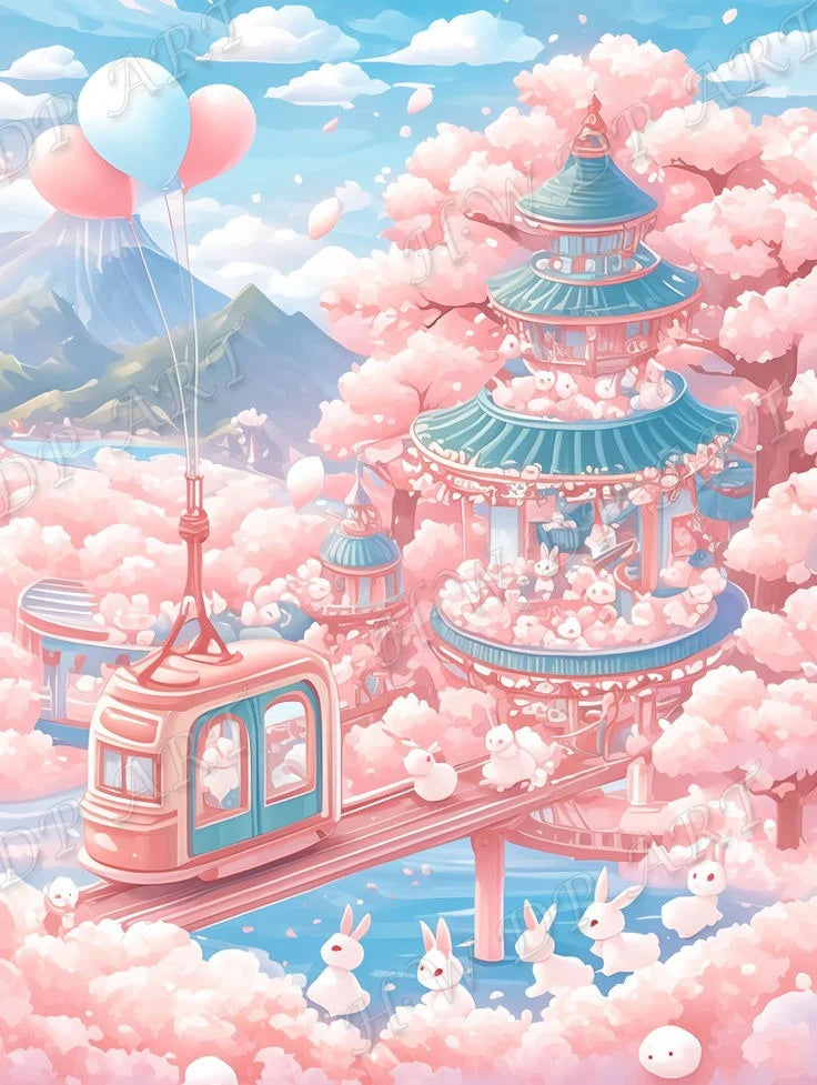 100% Fairy Dust Diamond Painting Rabbit Square Diamond Embroidery, cross stitch Diamond Art