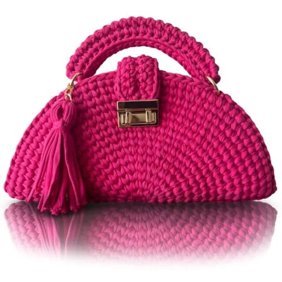 Evening Clutch Bag for Women, Handmade Crochet Wedding Party Purse, Small Flap Formal Crossbody Handbag Evening Clutch