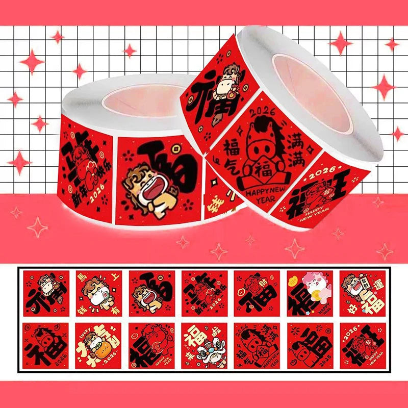 2026 Year of the Horse Seal Stickers - Envelope Seals ,Lucky Gift for Lunar New Year