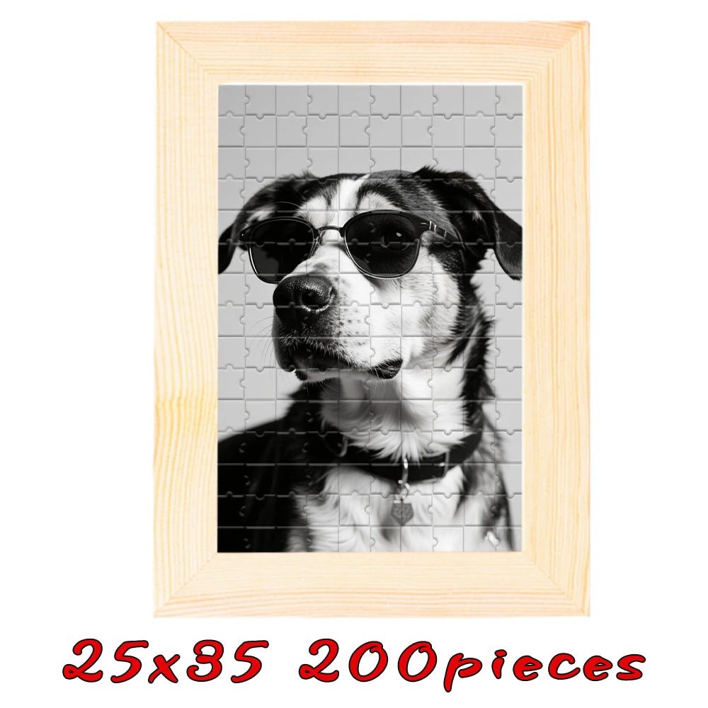 【Custom Framed Wooden Puzzles, Custom Graduation Photo Puzzles as Gifts, Personalized, Multiple Color Sizes Wooden Frames, Gifts