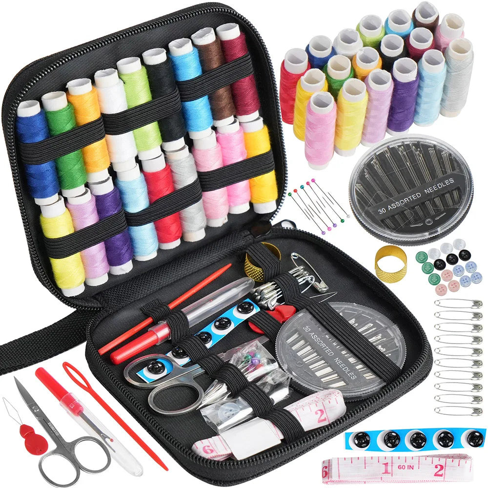 Mixed Color Canvas Sewing Kit - Portable, Mini
