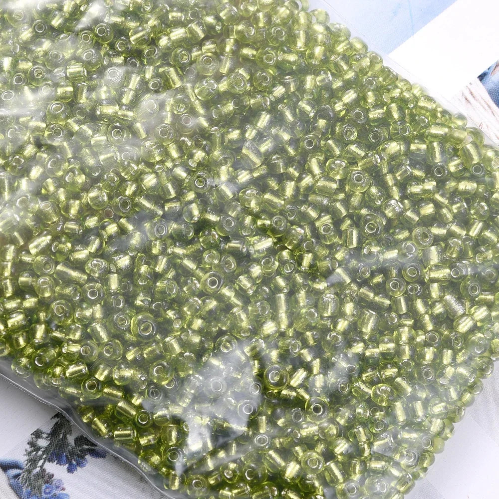 1000/500/200Pcs Glass Transparent Seed Bead Spacing Beads