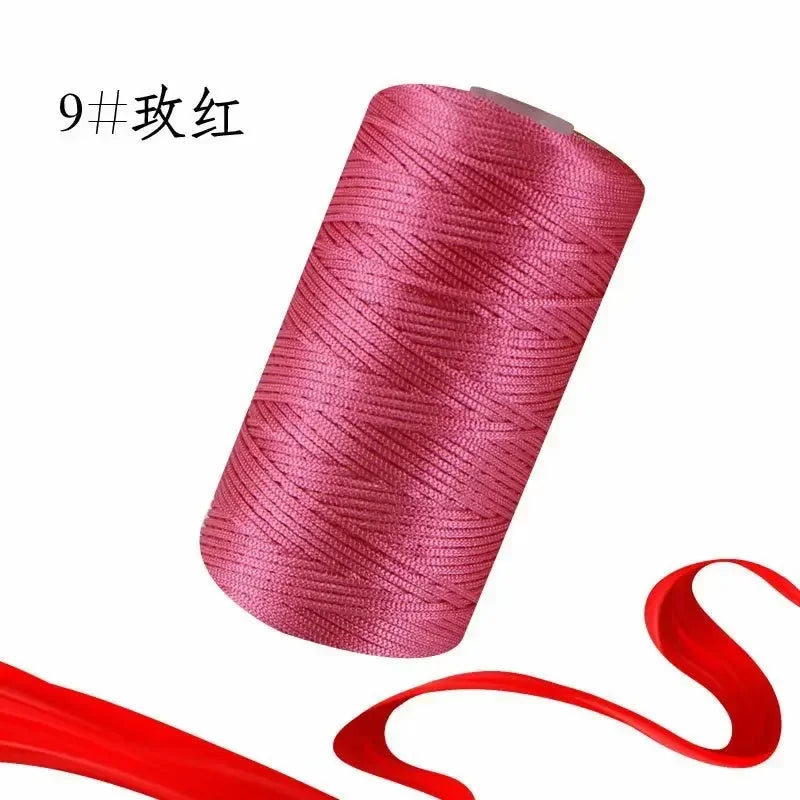 New Summer Crochet Yarn 1.5mm Thin Ice Cotton Thread for Hand Knitting Bag Hat Shoes 100g Hollow Line Colorful Nylon Cord