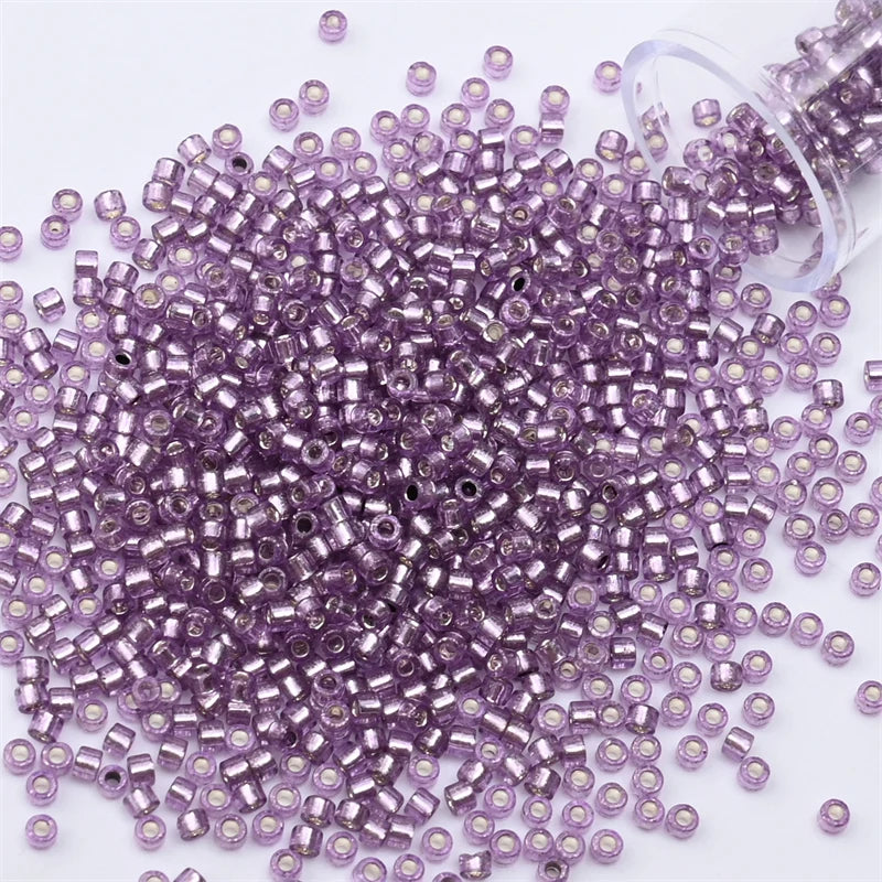 2mm Silver Colour Inside Mini, Beads Glass Craft Beads For DIY Art Craft