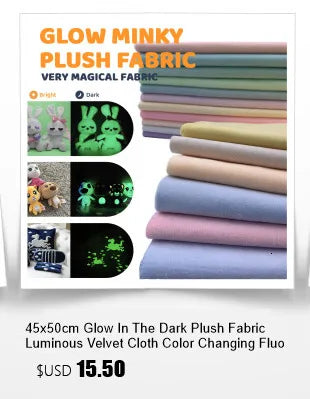 2024 Small Size 50x50cm Squishy Mochi Stetch Minky Fabric 95% Polyester 5% Spandex Stretch 4 Side Plush Fabric For Diy SewingToy