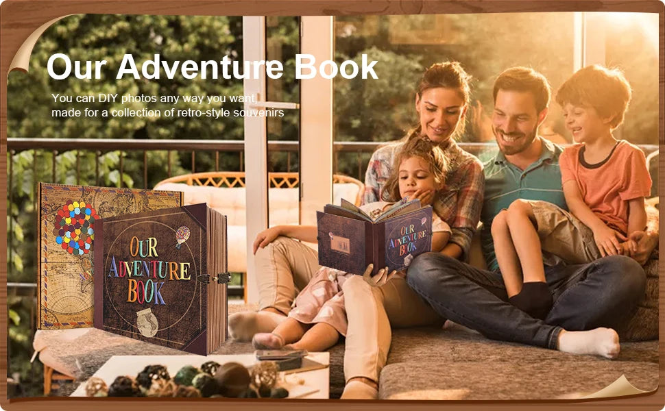 Our Adventure Book 146 Page Diy Handmade Photo Album Scrapbook
