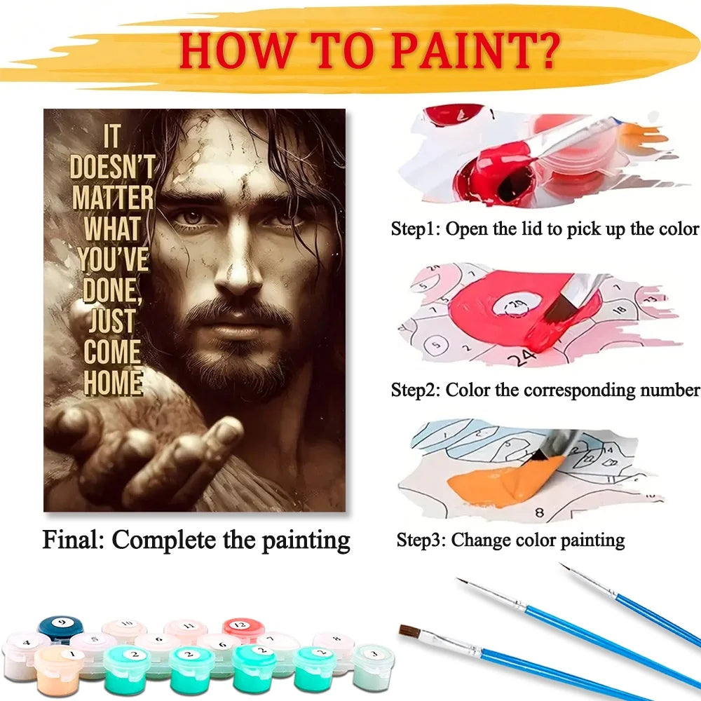 Religion Jesus Paint By Numbers For Adult