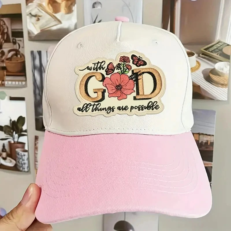 3PCS With God All Things Are Possible Embroidered Patch