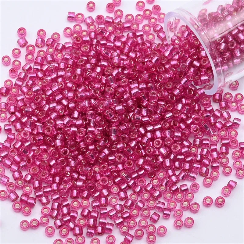 2mm Silver Colour Inside Mini, Beads Glass Craft Beads For DIY Art Craft